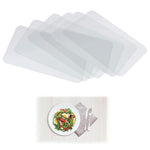 HASTHIP Clear Plastic Placemats Set of 6 for Dining and Kitchen featuring Heat Resistant Vinyl