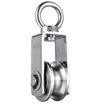 HASTHIP® Polea de Cable Inoxidable 304,Rueda de Polea Elevación con Rodamiento Suave,Capacidad Carga 551lbs Diseño con Bucle para Mecanismos Elevación y Manualidades DIY