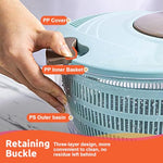 HASTHIP® Salad Spinner 4.24 Quart, Manual Vegetable Dryer with Rotatable Strainer, Easy Spin Lettuce Washer and Dryer, Large Food Preparation Tool for Salad, Vegetable, Fruit, and Pasta Cleaning