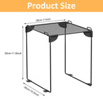 HASTHIP Folding Metal Storage Rack for Kitchen Countertop with Mesh Shelf | Space-Saving Organizer