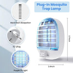 HASTHIP Plug in Mosquito Trap Lamp for Indoor Use with Purple UV Light | Silent Bug Zapper