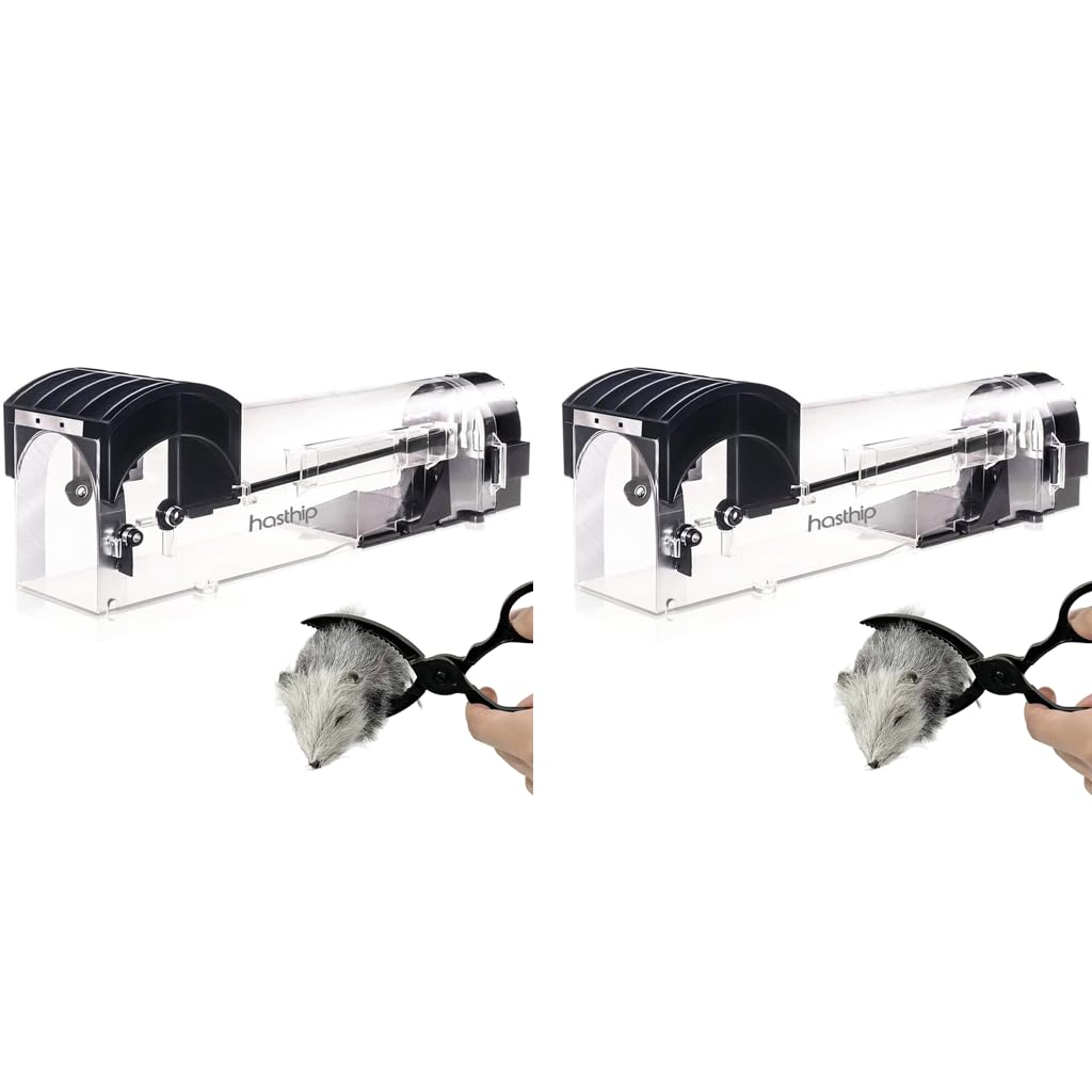 HASTHIP Mouse Trap Combo 12.6 in featuring Quick Response Live Catcher | Humane Reusable 2PCS for Kitchen