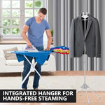 HASTHIP® Foldable Garment Clothes Drying Rack, Adjustable Hanging Ironing Machine Hanger, 62.9 Inch Aluminum Alloy Clothes Hanger Bracket with 4 Leg Stable Base, for Coat, Dress and Suit