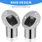 HASTHIP Curtain Rod Bracket 4Pcs Set featuring 2.5mm Dia Support Base in Stainless Steel