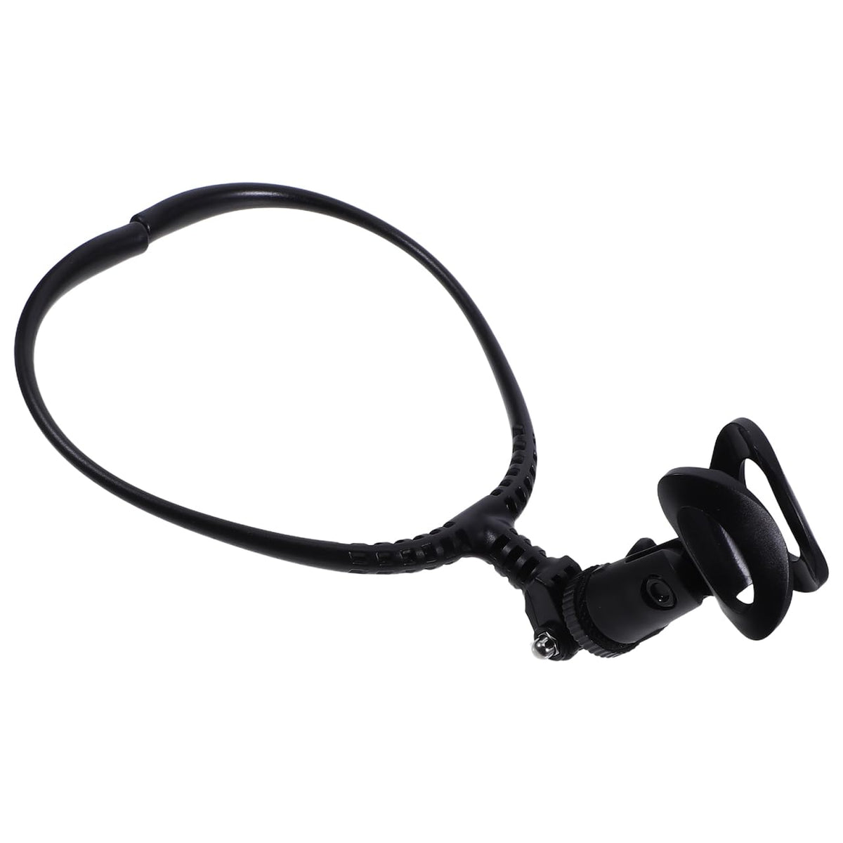 HASTHIP® Flexible Microphone Neck Holder, Hands-Free Neck Mount Compatible with 24-45mm Dia Dynamic and Condenser Microphones Adjustable Angle Mic Stand for Vlogging, Live Streaming & Recording