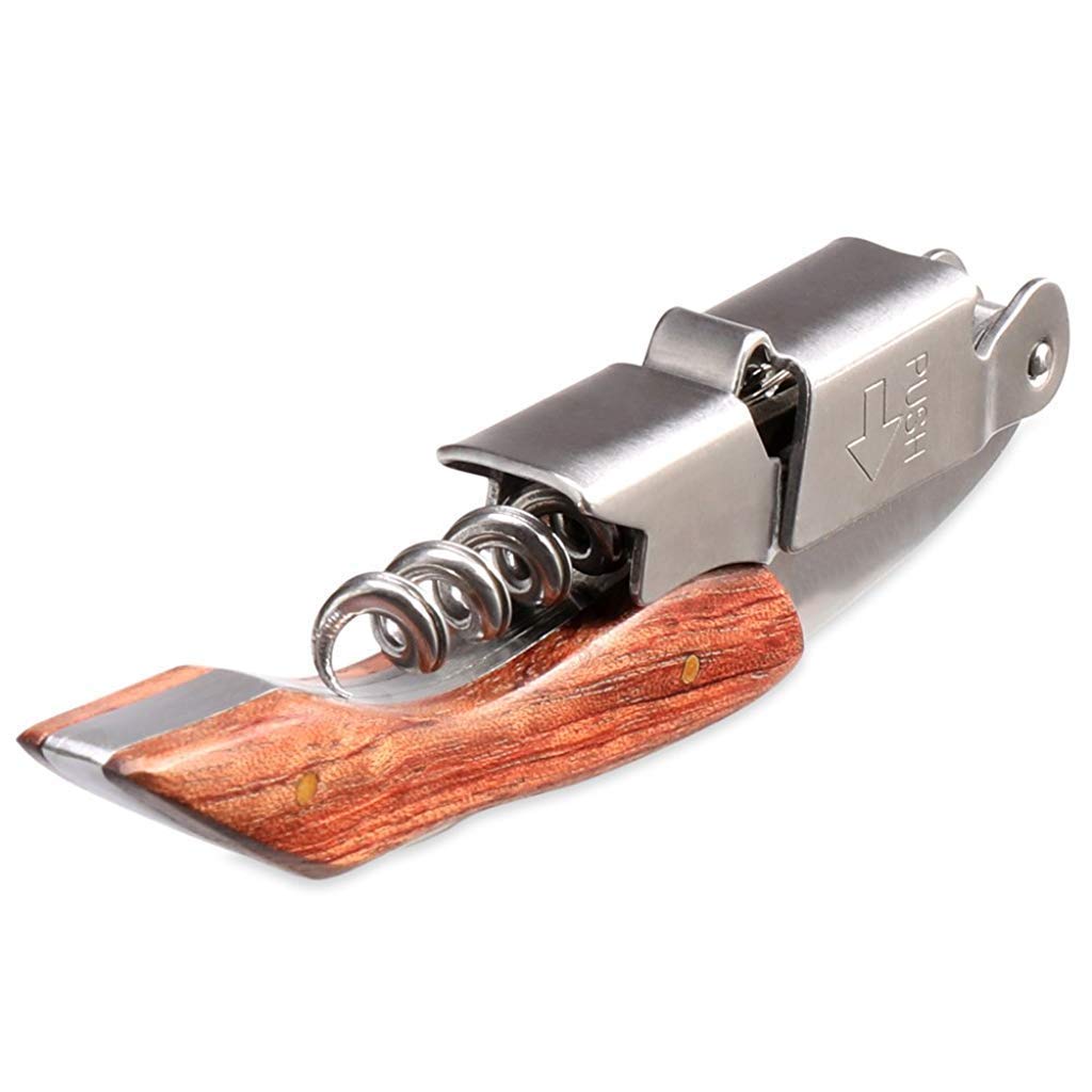 HASTHIP Waiters Corkscrew for Home and Bar with 3‑in‑1 Foil Cutter and Rosewood Handle | 2PCS 4.7 in Stainless Steel Opener