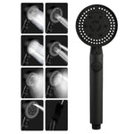 HASTHIP Turbo Pressurized Hand Shower for Bathroom with 8 Modes and 1.4m Zinc Hose | Featuring Instant Stop Button and ABS Build