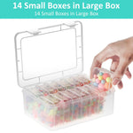 HASTHIP Jewelry Organizer Box Set for Earrings and Crafts with 15 Mini 5.5x5.5x2cm Boxes