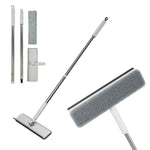 HASTHIP Window Cleaner Wiper for Home and Car with 43 in Long Handle | 2 in 1 Microfiber Mop and Water Squeegee