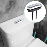 HASTHIP Replacement Flush Toilet Button for Top Mounted Cisterns featuring Dual Flush and 10cm Thread Connector | Chrome PP Material
