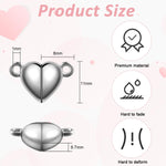 HASTHIP Necklace Clasps for DIY Jewelry with Magnetic Connection and 12Pcs Alloy Set | Golden and Silver Extension Closures