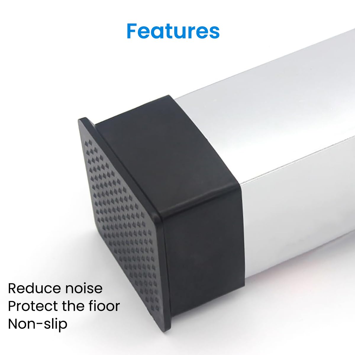 HASTHIP Furniture Leg Covers 4 pcs for 2 x 2 in Legs with Anti Slip Rubber | Noise Reduction Floor Protection
