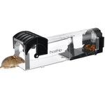 HASTHIP® Mouse Trap & Snap Trap Combo 12.6 Inches Transparent Rat Trap Quick ResponseLive Trap Rats Catcher Humane Catch-and-Release Reuseable Mouse Trap for Kitchen