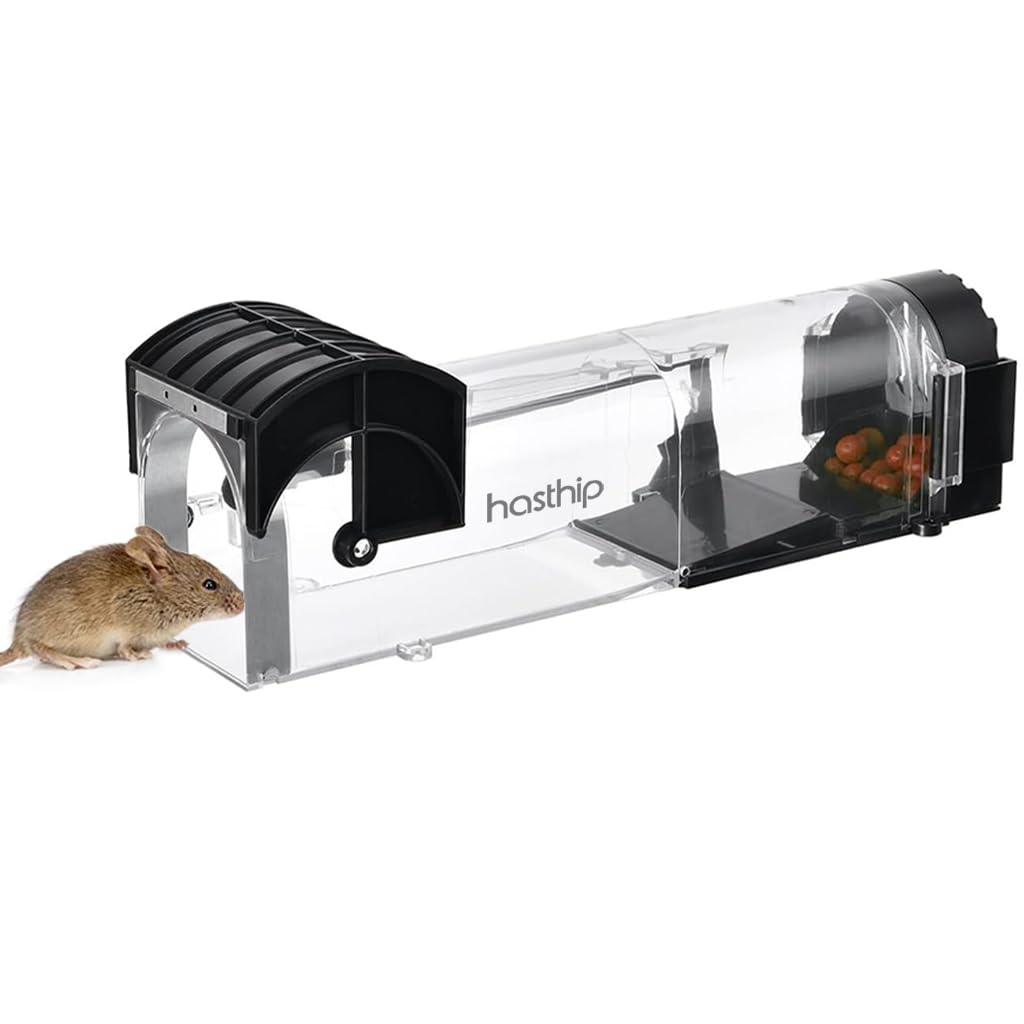 HASTHIP Mice Trap Cage for Home Garden Use with Smart Humane Catch Mechanism 32 cm | Reusable