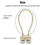 Supvox Magnetic Curtain Tiebacks Curtain Clips Rope Holdbacks Curtain Weaving Holder Buckles for Home Office Decoration, Pack of 2