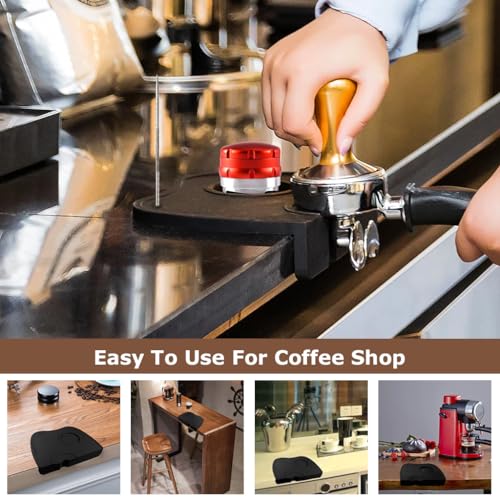 HASTHIP® Silicone Coffee Tamper Mat for Espresso Non-Slip Mat Countertop Protective Pad for Barista & Coffee Accessories, 17.5x12.5x0.6cm