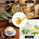 HASTHIP® Tea Bag Tongs 4.72" Stainless Steel Tea Infuser Tongs,Fine Mesh Strainer for Loose Leaf,Bags Herbs Spices Stylish Cutout Utility for Kitchen Ice Cubes Ingredients Gold & Silver