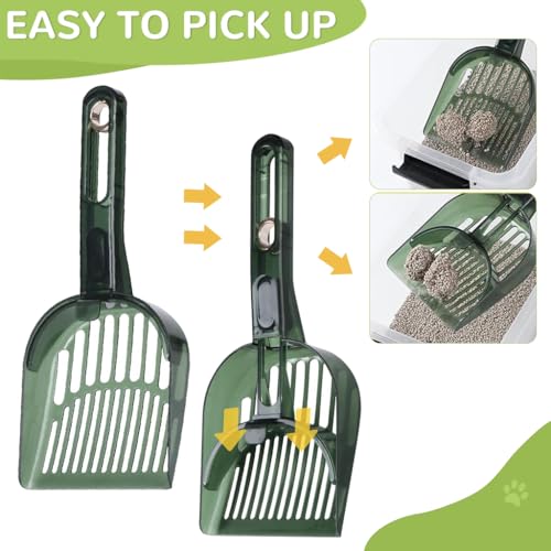 HASTHIP® Cat Litter Scoop, Plastic Cat Litter Scooer, Retractable Push Shovel Cat Toilet Scoop Poop Scoop (Min 4mm, Max 9mm)