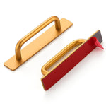 HASTHIP Closet Door Bar Handles for Cabinets and Drawers featuring No Drill Adhesive 8.2 in Golden Aluminum Design