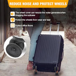 HASTHIP® 8Pcs Luggage Wheel Silicone Protector Cover - Silicone Suitcase Wheel Protector Covers, Silent Shock-Proof Carry on Luggage Wheels Cover for Wheel-on Luggage (Black)