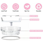HASTHIP Replacement Lid for Stanley Tumbler featuring Leak Proof Straw Hole Design | 2Pcs BPA Free ABS