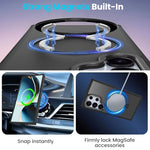 HASTHIP® Compatible with Samsung Galaxy Matte Phone Case for Samsung Galaxy S25 Ultra 2 in 1 TPU Bumper Case with Folding Magnetic Ring Grip Phone Stand Support Wireless Charging