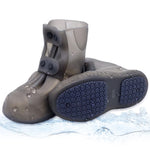 HASTHIP® Cubre Zapatos Impermeables de Silicona para Hombres, Mujeres y Niños, Diseño Alto con Doble Broche Antideslizante, Suela TPE Resistente al Desgaste, Reutilizables y Plegables para
