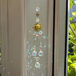 HASTHIP Crystal Sun Catcher Set for Home Decor with 4 Hanging Charms | Reflective Ornaments for Windows and Rooms