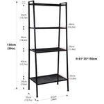 HASTHIP 4 Tier Metal Plant Stand for Balcony with Tapered Frame | Indoor Outdoor Decor Shelf