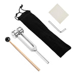 HASTHIP® 256Hz Tuning Fork, 21.5cm Aluminum Alloy Music Tuning Fork for Sound Healing, Instrument Tuning & Meditation Therapy, with Velvet Drawstring Storage Bag & Striker