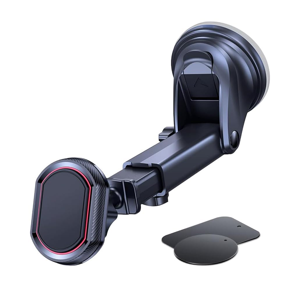 HASTHIP® Car Phone Holder Magnetic Phone Mount Sticky Sucktion Cup Magnetic Phone Mount with Retractable Arm and 360 ° Rotatable Flexible Car Phone Holder Phone Stand for 4-7'' Phone