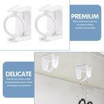 HASTHIP Curtain Rod Bracket for Wall and Shower Use featuring Rotating Round Hook | 6Pcs ABS Self Adhesive Holders