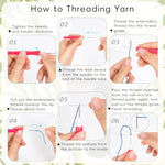 HASTHIP® DIY Tufting Art Craft Kit 20x20CM Punch Needle Embroidery Kit for Beginners, Cute Panda Design, Complete DIY Hoop Set with Needles, Thread & Instructions, Ideal Gift for Kids & Adults