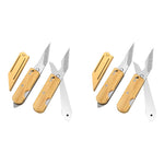 HASTHIP Grafting Cutter Tool 3 in 1 for Gardening with Wooden Handle and Rugged Steel | 2PCS