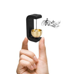 HASTHIP Metal Door Bell for Home or Shop with Magnetic Mount and Brass Chime | Black