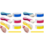 HASTHIP Paper Wristbands for Party and Event Entry with Self Adhesive Closure | 300 pcs 25 cm Bands in Red Yellow Blue