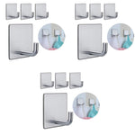 HASTHIP Hooks for Wall Without Drilling for Kitchens and Bathrooms featuring 6.8kg Load Capacity and 304 Stainless Steel | Pack of 4