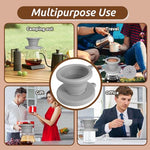 HASTHIP® Reusable Silicone Pour Over Coffee Dripper,Paperless Coffee Filter for Camping,Hiking Travel Home Office Dishwasher Safe Portable Maker with Carabiner