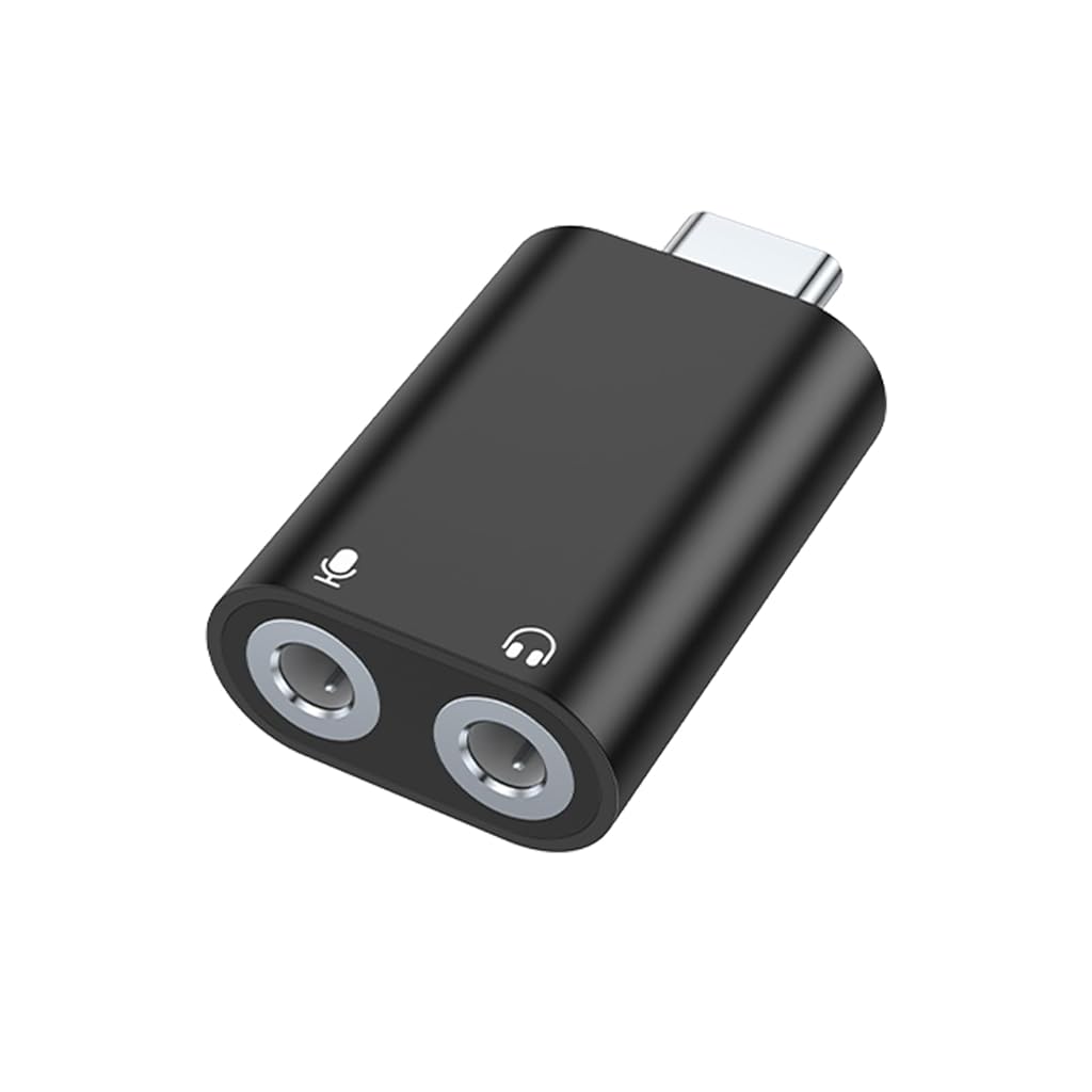 HASTHIP® USB C to 3.5mm Audio Adapter, Type-C to Aux Headphone Jack Converter, External Stereo Sound Card Compatible with PS4, PS5, Mac, Linux, Laptops, Desktops, Docking Stations