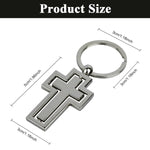 HASTHIP Cross Keychain for Home and Car Keys featuring 360° Rotating Cross | Zinc Alloy 4.57×2.83×0.28 in