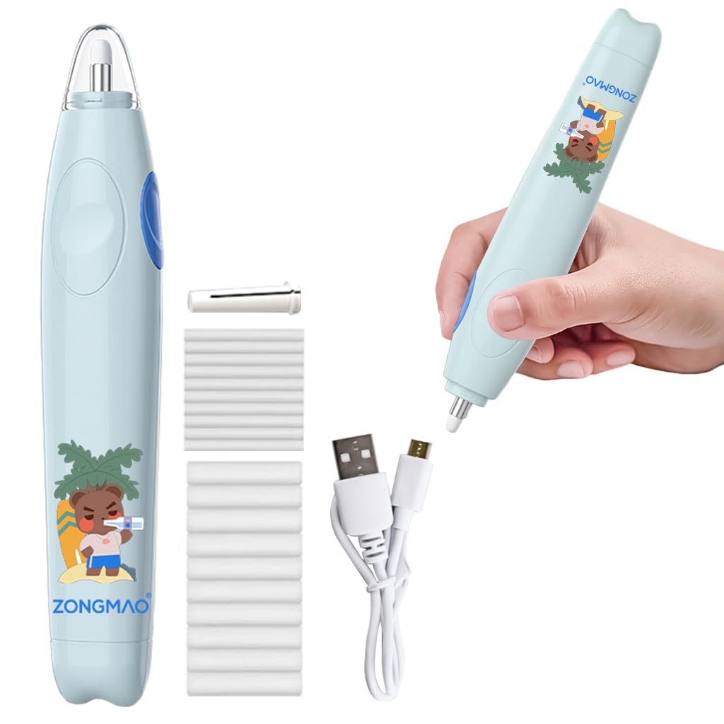 HASTHIP Electric Automatic Eraser for Drawing and Sketching with 20 Refills | USB Rechargeable 30 Days Power and Ergonomic Control