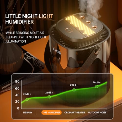 HASTHIP® 3L Cool Mist Humidifier with Triple Outlets, LED Light, Quiet Operation, Aromatherapy Function, Portable Handle, Auto Shut-Off, Ideal for Bedroom, Living Room, Office, Large Room