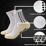HASTHIP® Athletic Socks for Men Women, Hi-Tech Performance Rubber Anti-Slip and Thicken Cushion Sport Socks Ankle Length Socks for Badminton Soccer Running Gym & Indoor Training