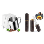 HASTHIP Milk Frothing Pitcher 20oz with Scale and Decorating Pen for Latte Art | Stainless Steel Barista Tool