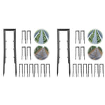 HASTHIP Plastic Garden Landscape Stakes for Weed Fabric Securing 4cm x 15cm 200 pcs | U Shaped Flat Top Design