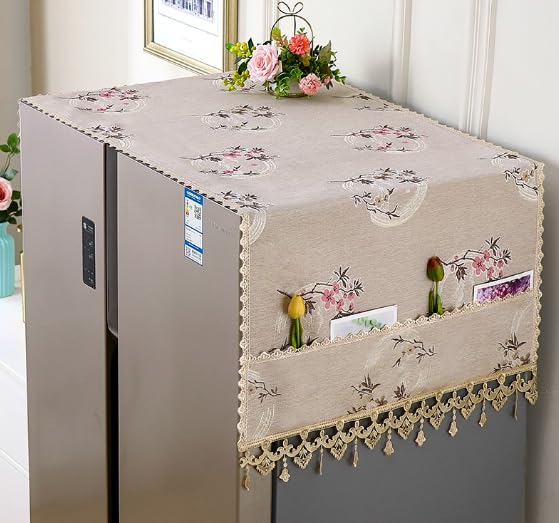 HASTHIP® Fridge Dust Cover Front Load with Storage