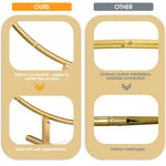 HASTHIP® Decoration Backdrop Stand - Round Balloon Arch Stand, 6.56ft Diameter Arch Balloon Stand Assembly Balloon Arch Stand for Wedding, Birthday Party, Baby Shower Decoration (Gold)