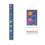 HASTHIP® Medidor de Crecimiento Infantil,Regla de Altura para Niños Lona Impermeable 20×200cm,Gráfico Crecimiento Colgante con Dibujos Animados Decoración Pared para Habitación