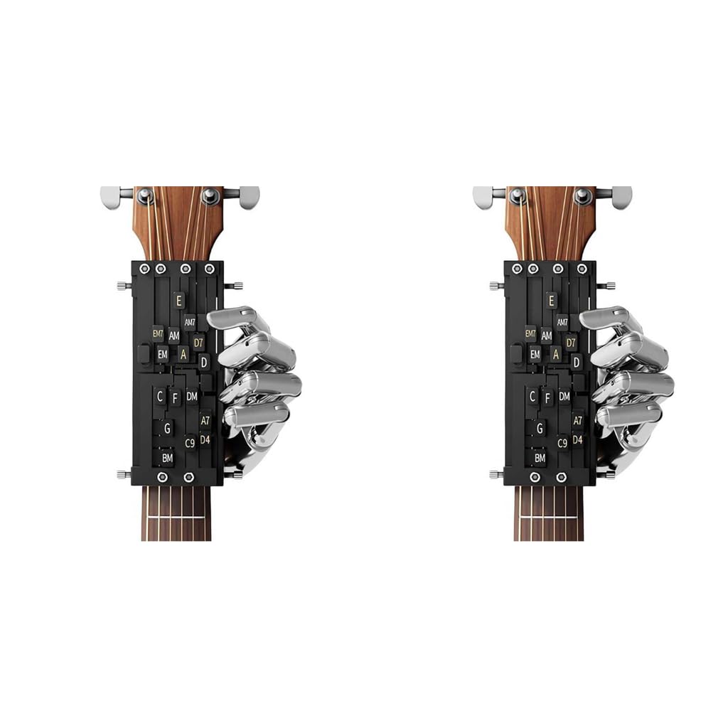HASTHIP Guitar Chord Presser for Beginners with Clip-on Design and Capo Compatibility 2PCS