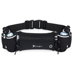 HASTHIP® Cinturón de Running con Doble Botella de Agua,Cinturón Hidratación Ajustable y Riñonera Deportiva Impermeable para Correr,Ciclismo Senderismo y Escalada Compatible con